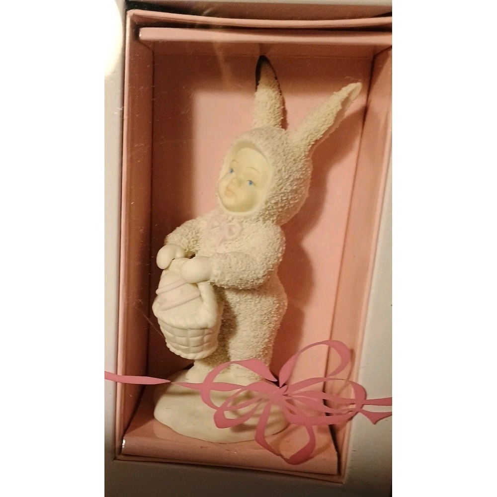 Dept. 56 Springtime Stories of the Snowbunnies "A Tisket, A Tasket" Decor‎